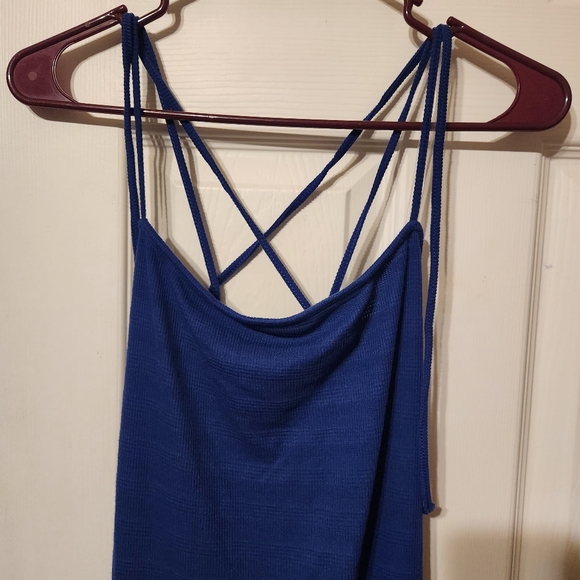 Kohl's Strappy Royal Blue Midi Dress | Sz L - Picture 4 of 5